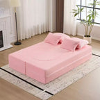 Canapé-lit futon pliant convertible moderne avec oreillers, canapé-lit en mousse confortable pour salon, appartement