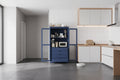 TOPMAX 44.7x20x75inch Kitchen Pantry, Freestanding Kitchen Storage Cabinet Display Cabinet with Glass Doors and 4 Built-in Drawers for Living Room
