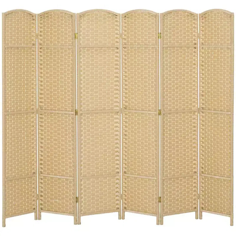 Paravent Pliant 6 Panneaux 170 cm de Haut Cloison Amovible Autoportante pour Bureau à Domicile