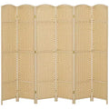 Paravent Pliant 6 Panneaux 170 cm de Haut Cloison Amovible Autoportante pour Bureau à Domicile
