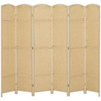 Paravent Pliant 6 Panneaux 170 cm de Haut Cloison Amovible Autoportante pour Bureau à Domicile